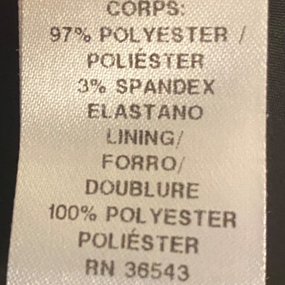 Black Satin Calvin Klein Lined Slip Dress (Machine Washable!) - Picture 4 of 5